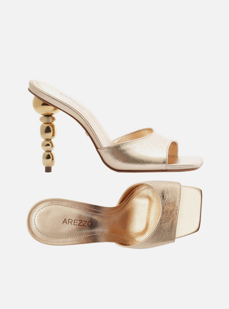Bree High Stiletto Mule Leather Sandal Sandals R/26