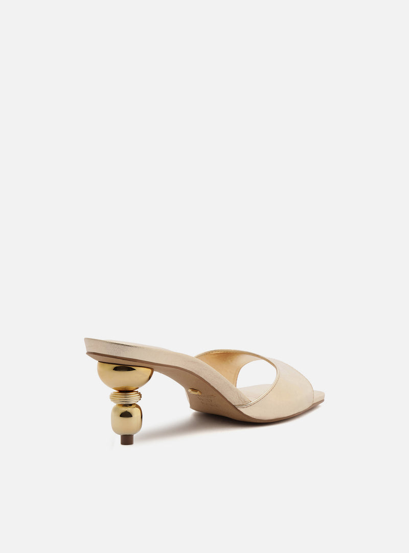 Bree Low Stiletto Mule Leather Sandal Sandals R/26