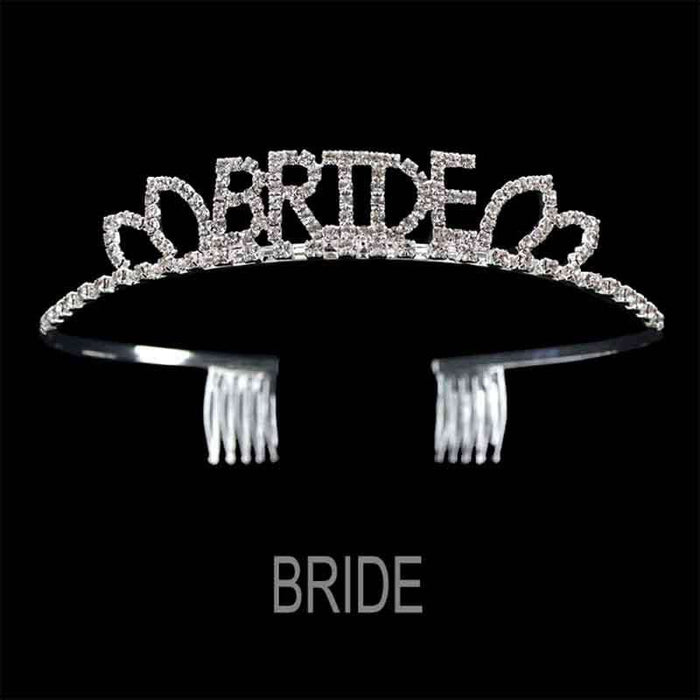 BRIDE Rhinestones Crown Headband Headband Something Special LA hhts2007s Silver