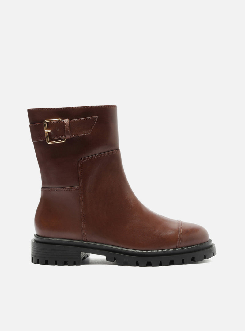 Brody Low Block Leather Boot Booties F/25