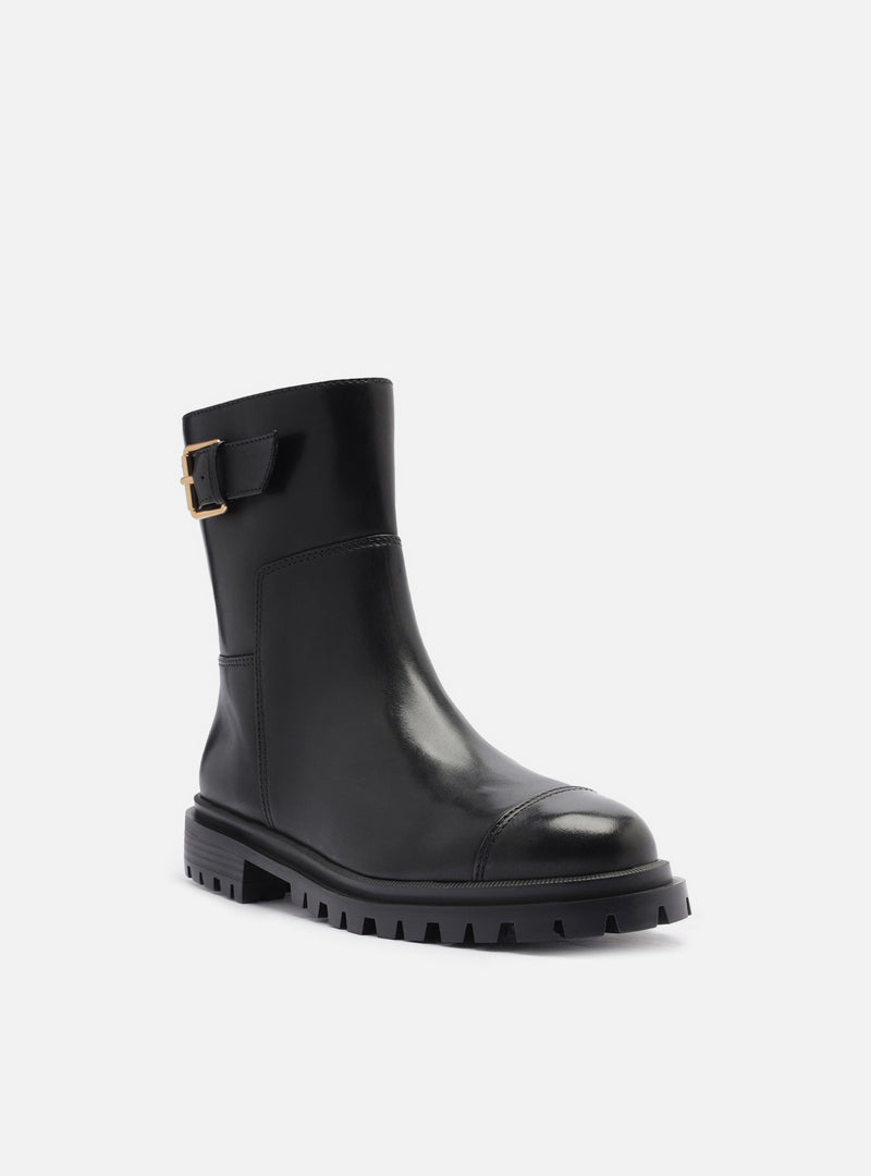 Brody Low Block Leather Boot Booties F/25