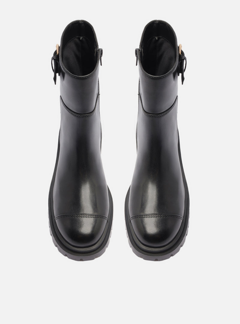 Brody Low Block Leather Boot Booties F/25