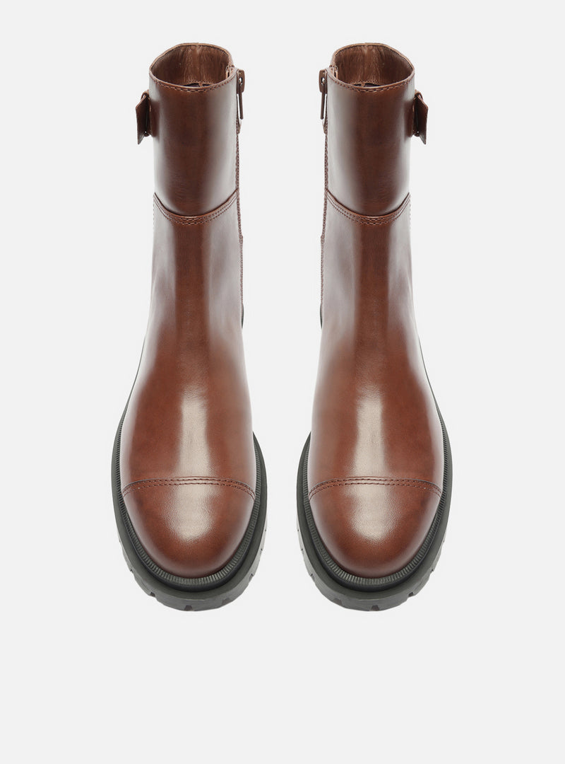 Brody Low Block Leather Boot Booties F/25