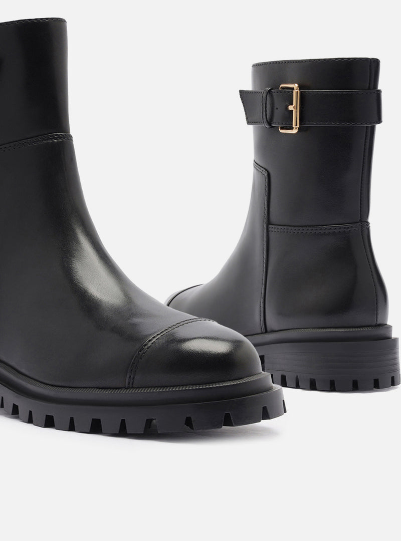 Brody Low Block Leather Boot Booties F/25