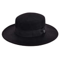 Brooklyn Hats - Deadwood Boater Bolero Hat Brooklyn Hat bkn1485BK Black
