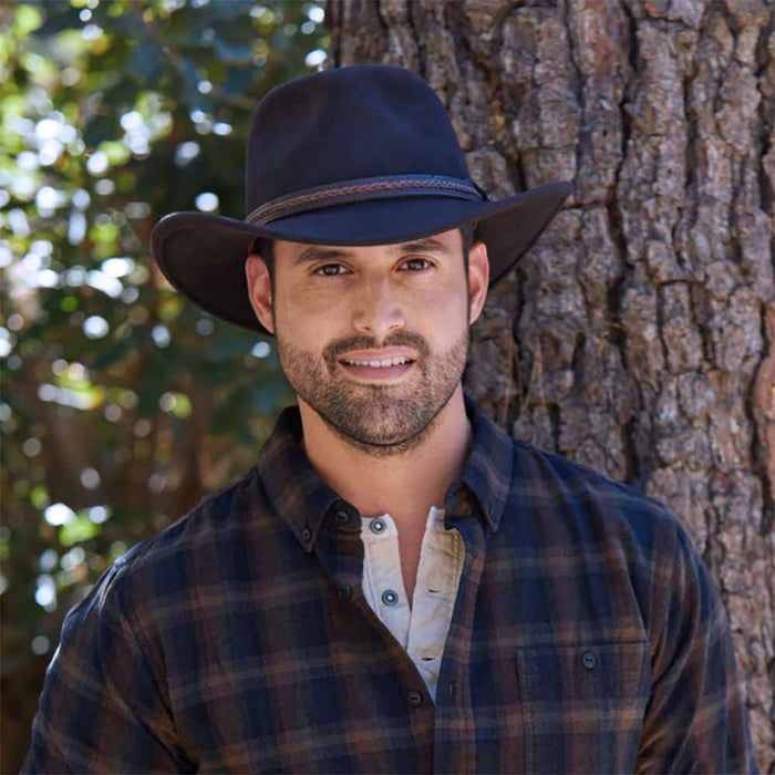 Buffalo Crushable Water Repellent Wool Felt Outback Hat - Scala Hat Safari Hat Scala Hats