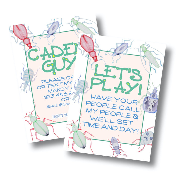 BUG PLAY DATE CARD