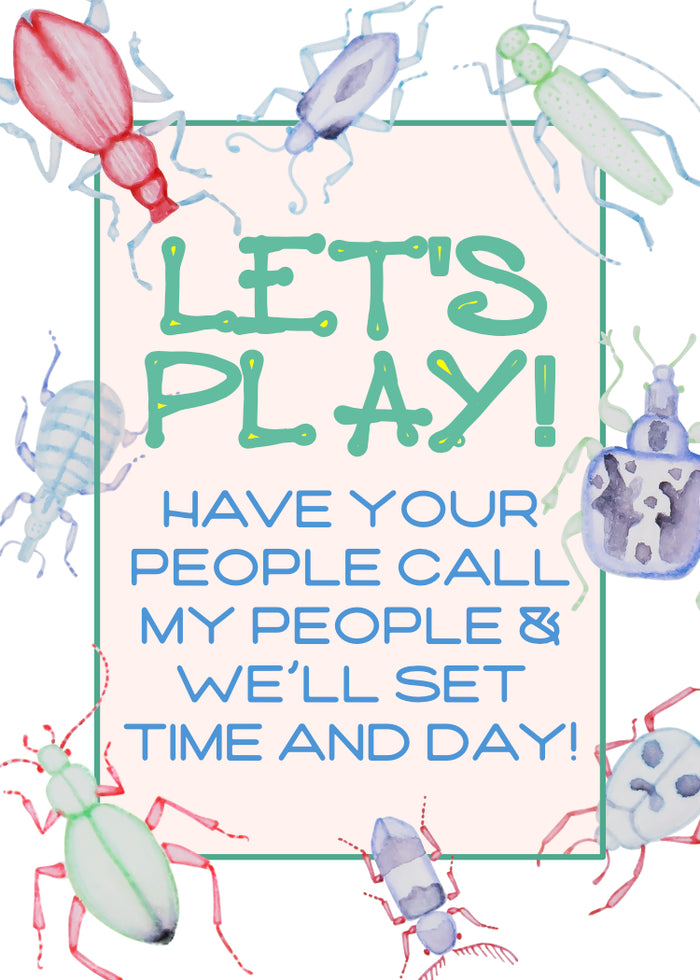 BUG PLAY DATE CARD