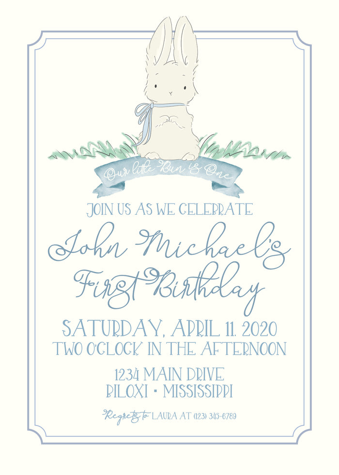 Bunny Birthday Invitation