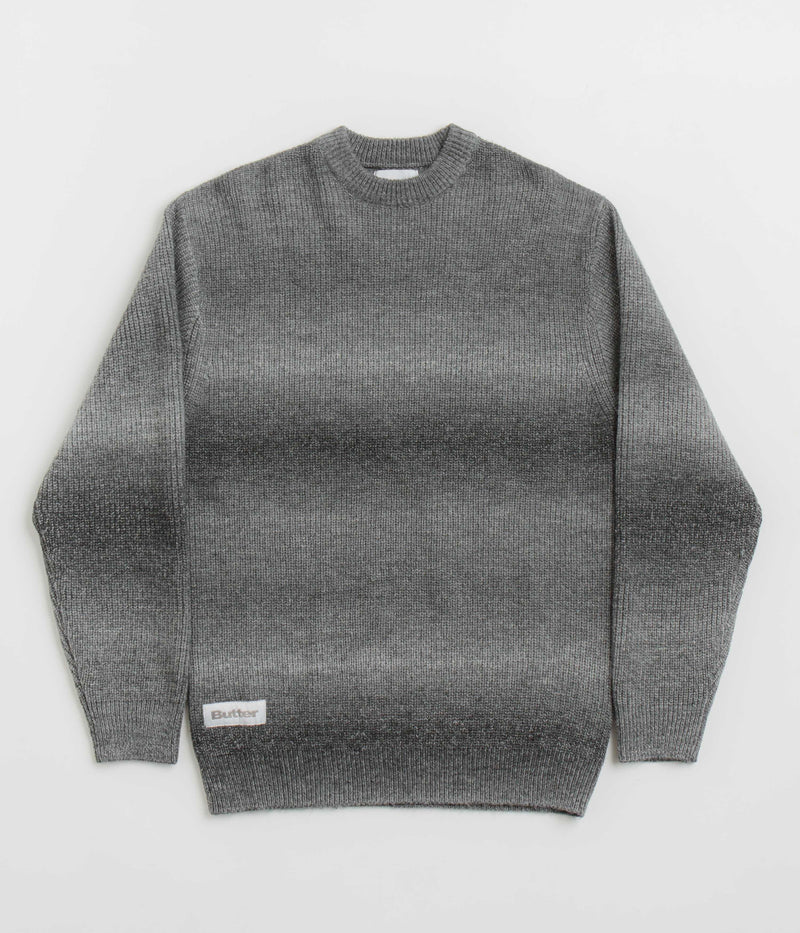 Butter Goods Beams Knit Sweatshirt in Charcoal