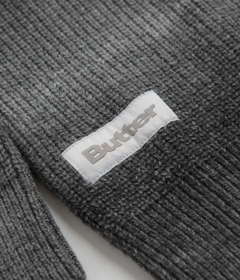 Butter Goods Beams Knit Sweatshirt in Charcoal