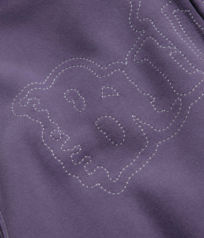 Butter Goods Breakdown Zip-Thru Hoodie in Washed Purple