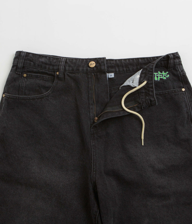 Butter Goods Ink Denim Shorts in Worn Black