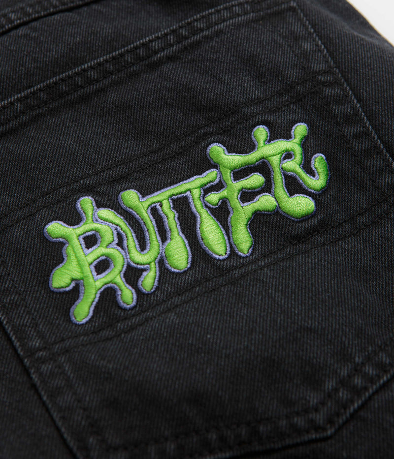 Butter Goods Ink Denim Shorts in Worn Black