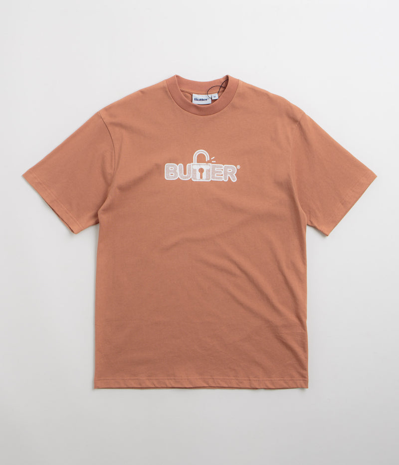 Butter Goods Lock T-Shirt in Washed Wood