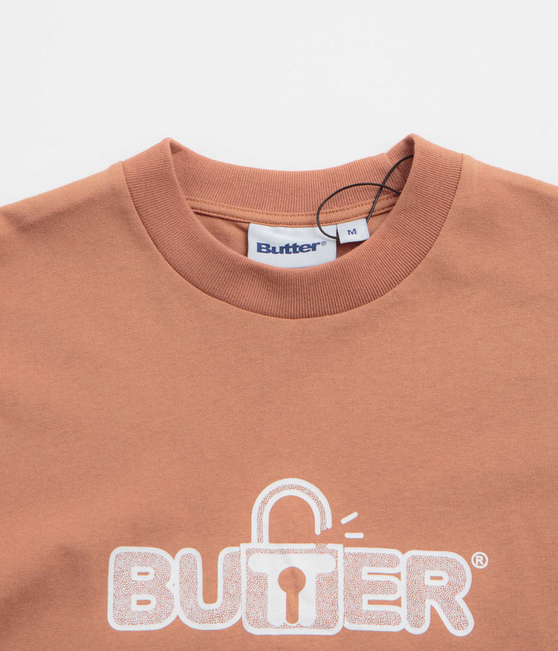 Butter Goods Lock T-Shirt in Washed Wood