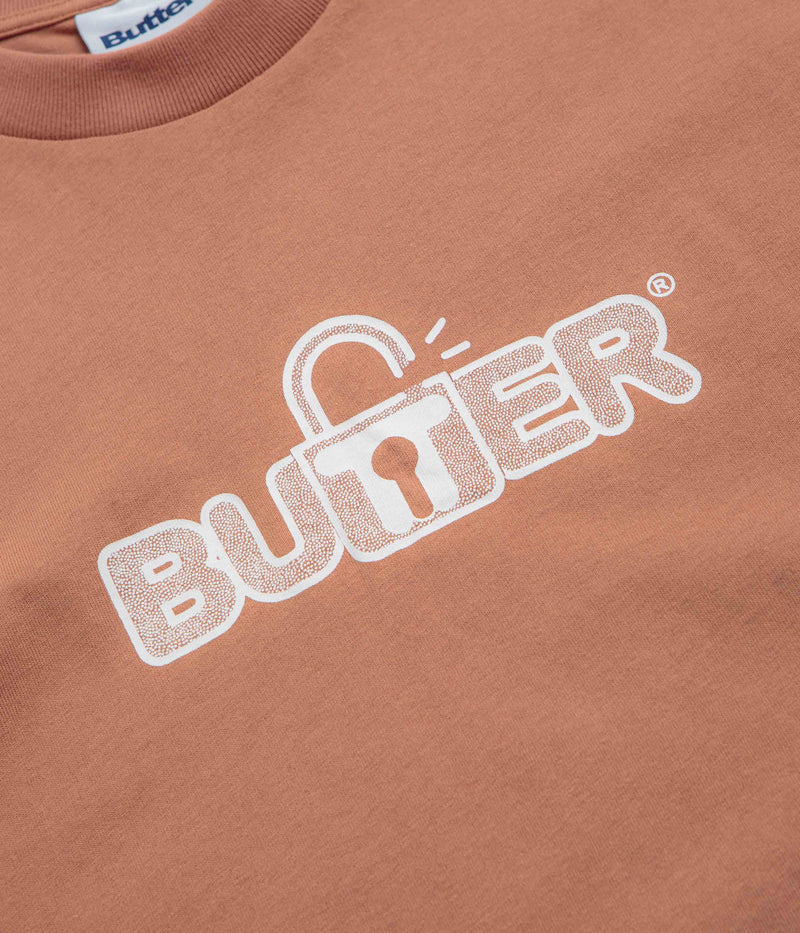 Butter Goods Lock T-Shirt in Washed Wood