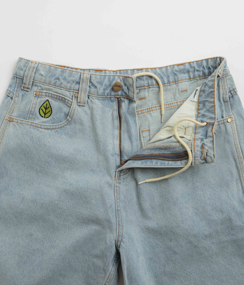 Butter Goods Weathergear Denim Shorts in Faded Light Wash