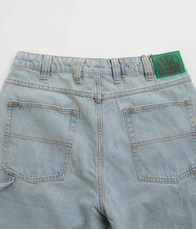 Butter Goods Weathergear Denim Shorts in Faded Light Wash