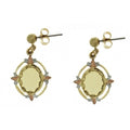 Cabochon Setting Dangle Earrings Holds 8x10 mm Cabochon