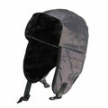 Camo Nylon Trooper Hat with Fleece Lining - DPC Hats Trapper Hat Dorfman Hat Co. MW290GY2 Grey Medium