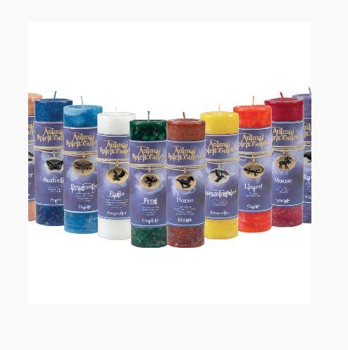 Candle Pillar, w/Animal Spirit Gold