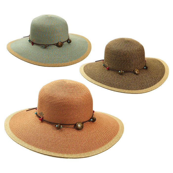 Cappelli Summer Floppy Tribal Accents Wide Brim Sun Hat Cappelli Straworld