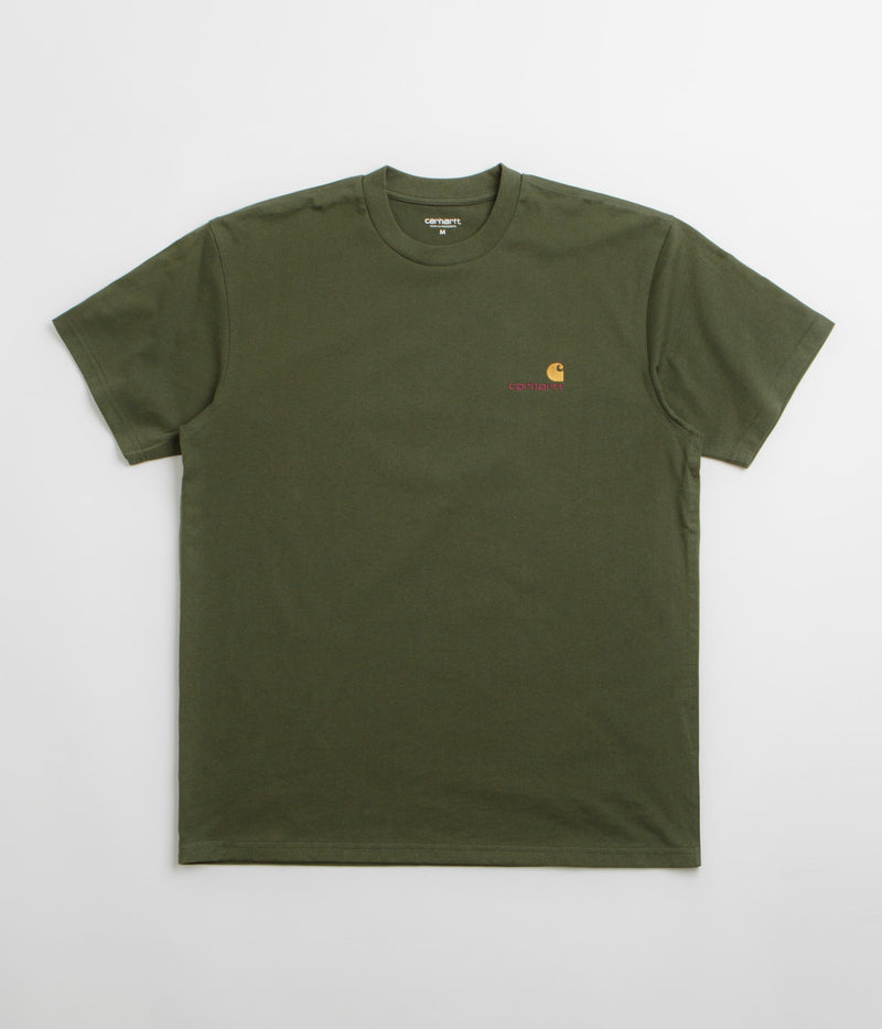 Carhartt American Script T-Shirt in Tarragon