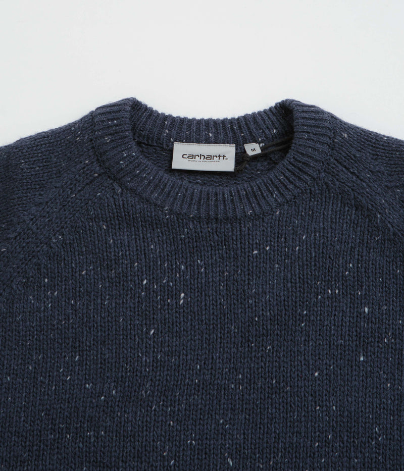 Carhartt Anglistic Crewneck Sweatshirt in Speckled Air Force Blue