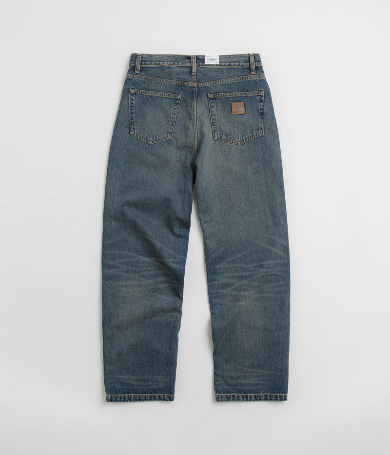 Carhartt Landon Pants in Blue Worn Used Wash