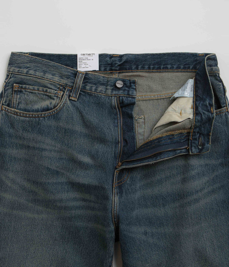 Carhartt Landon Pants in Blue Worn Used Wash