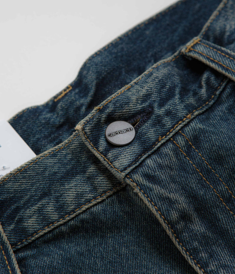 Carhartt Landon Pants in Blue Worn Used Wash