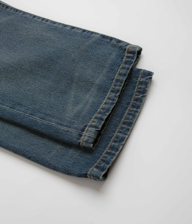 Carhartt Landon Pants in Blue Worn Used Wash