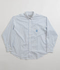 Carhartt Linus Stripe Poplin Shirt in Bleach and White