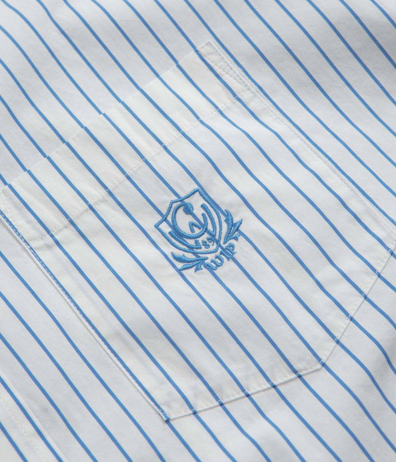 Carhartt Linus Stripe Poplin Shirt in Bleach and White