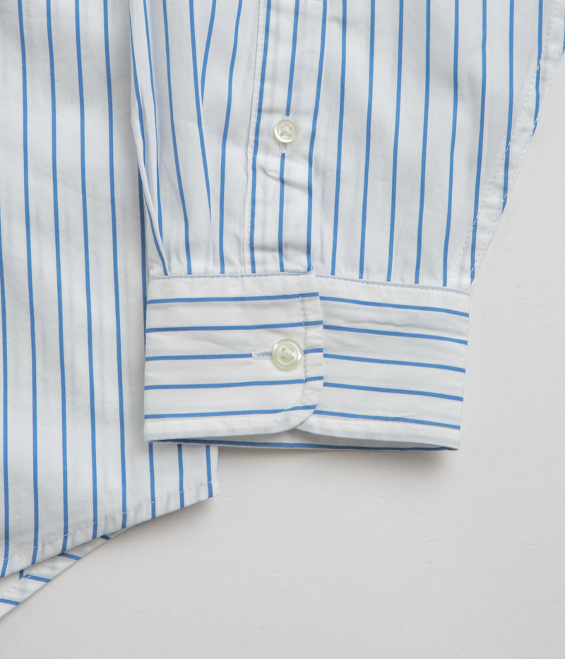 Carhartt Linus Stripe Poplin Shirt in Bleach and White