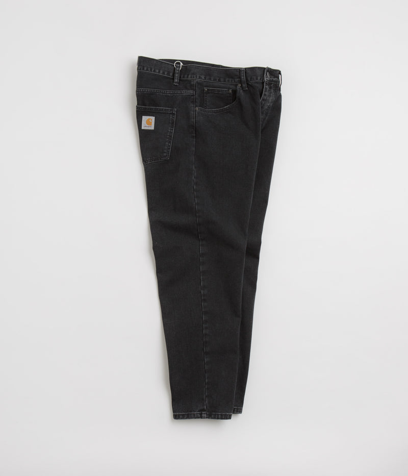 Carhartt Newel Pants in Black Stone Washed