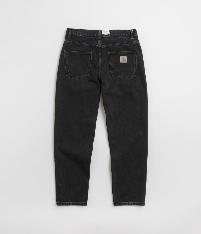 Carhartt Newel Pants in Black Stone Washed