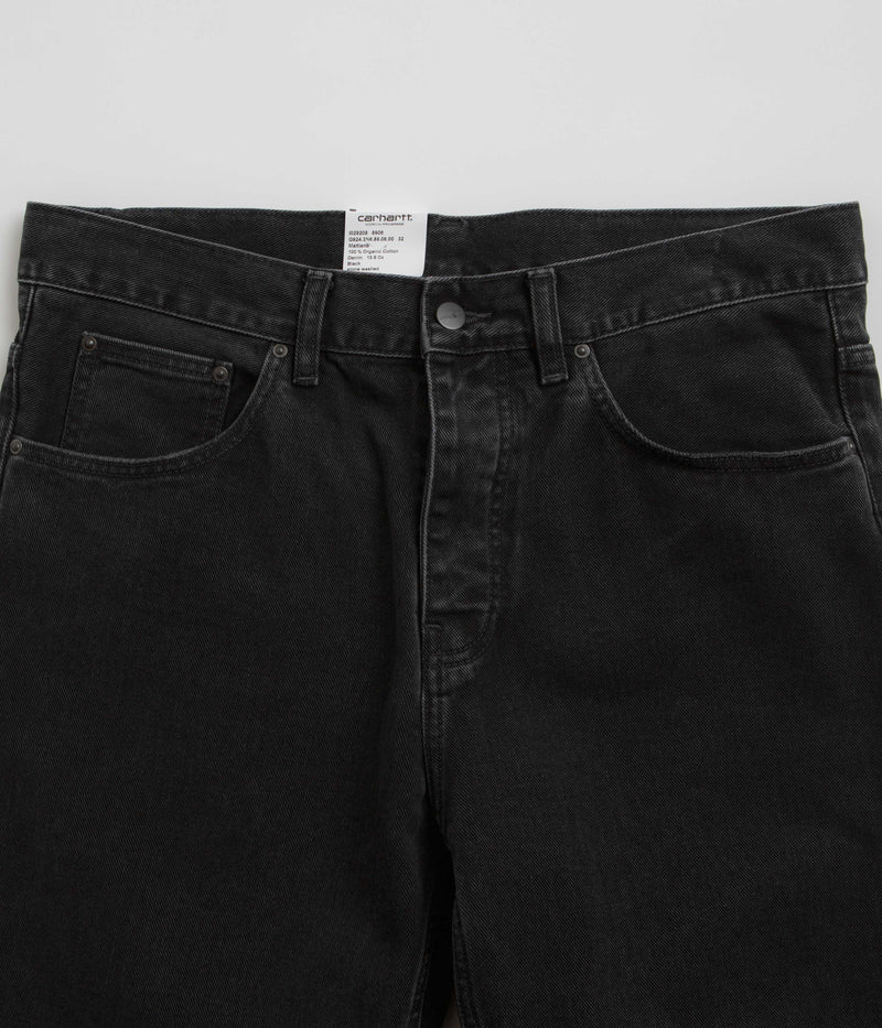 Carhartt Newel Pants in Black Stone Washed