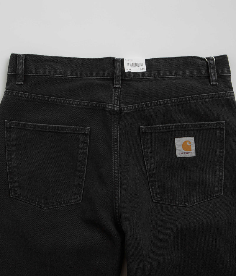 Carhartt Newel Pants in Black Stone Washed