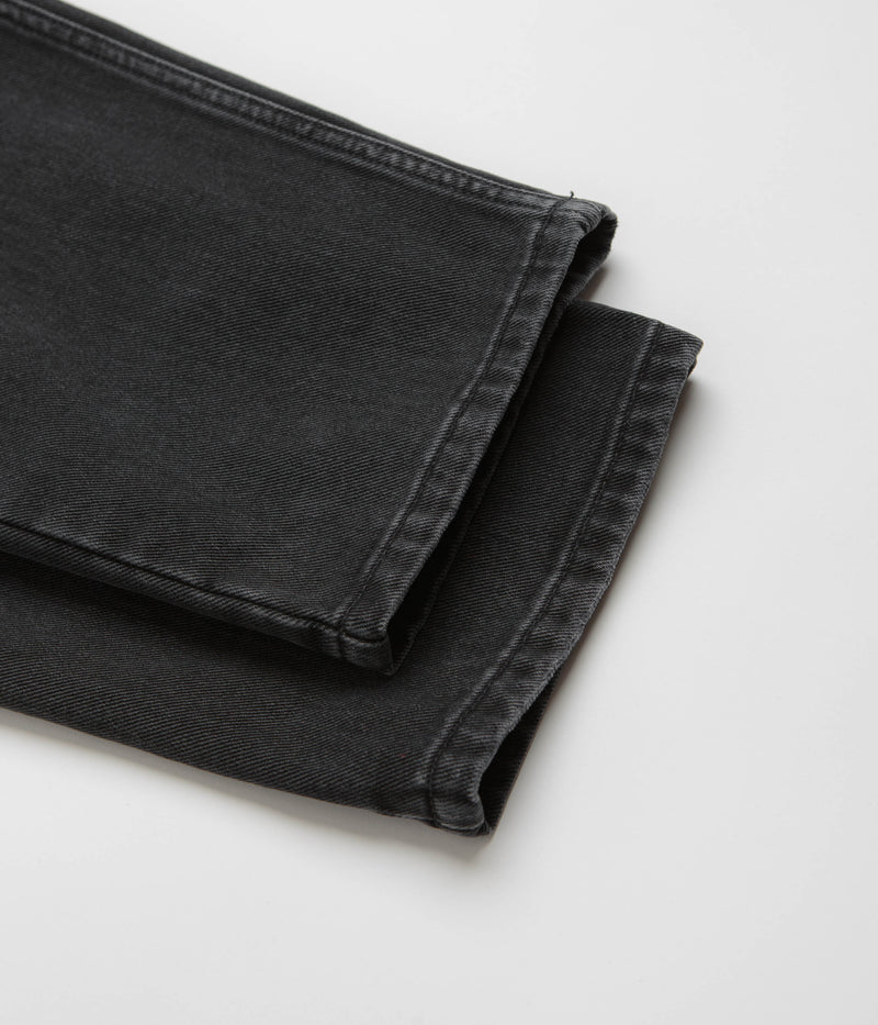 Carhartt Newel Pants in Black Stone Washed