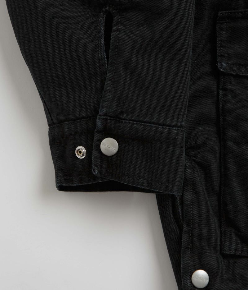 Carhartt OG Santa Fe Coat in Black and Black Stone