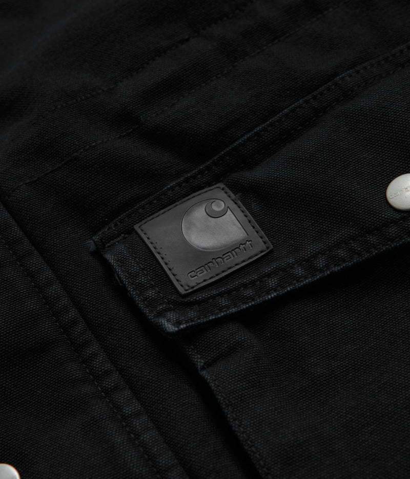 Carhartt OG Santa Fe Coat in Black and Black Stone