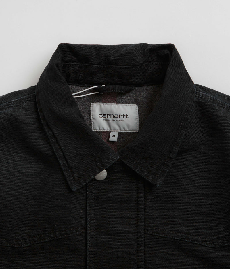 Carhartt OG Santa Fe Coat in Black and Black Stone