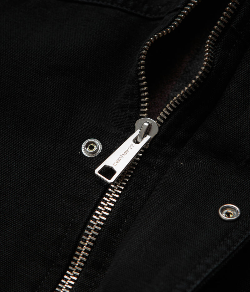 Carhartt OG Santa Fe Coat in Black and Black Stone
