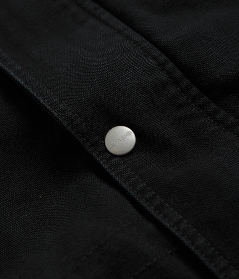 Carhartt OG Santa Fe Coat in Black and Black Stone