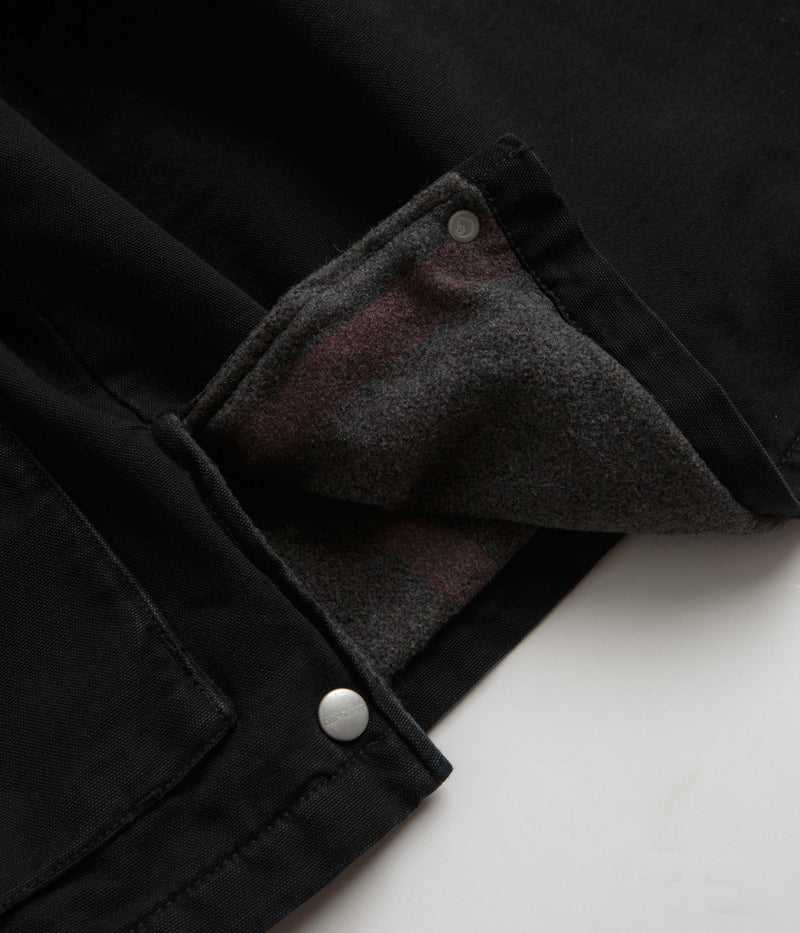 Carhartt OG Santa Fe Coat in Black and Black Stone