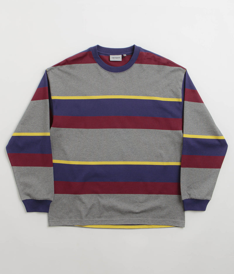 Carhartt Sundling Long Sleeve T-Shirt in Sundling Stripe and Aura