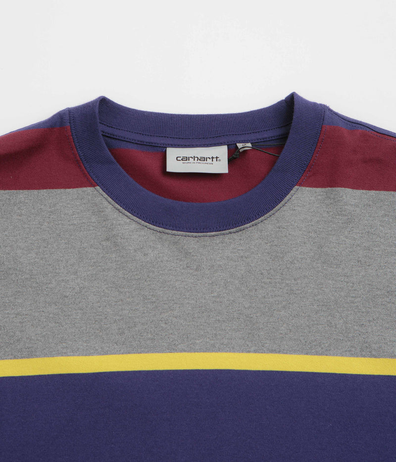 Carhartt Sundling Long Sleeve T-Shirt in Sundling Stripe and Aura
