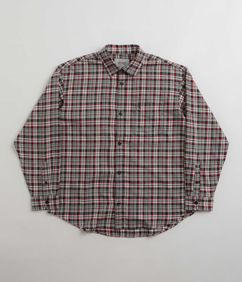 Carhartt Yuma Shirt Twill Flannel Shirt in Grey Heather